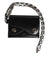 Dolce & Gabbana Black Cavallo Leather Wallet Chain Snap Bifold Card Holder