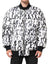 Dolce & Gabbana White Black Graffiti Logo Puffer Bomber Jacket