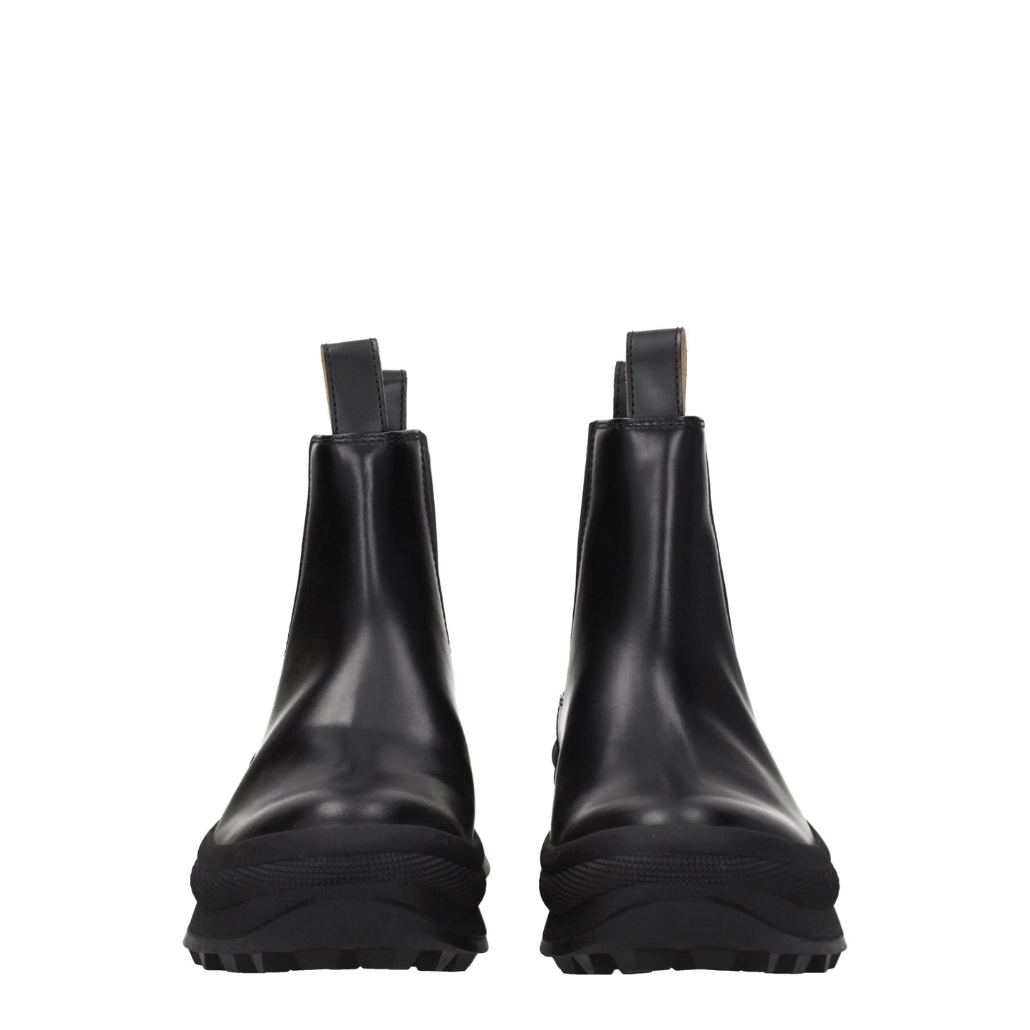 Jil Sander Black Leather Ankle Boots