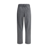 Brunello Cucinelli Gray Fleece Wool Casual Pants