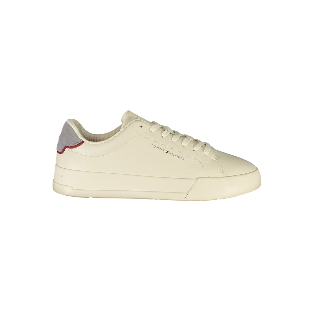 Tommy Hilfiger Tommy Hilfiger Beige Leather Men Sneaker (Shoe Size Men: EU40/US7, nan: nan, nan: nan)