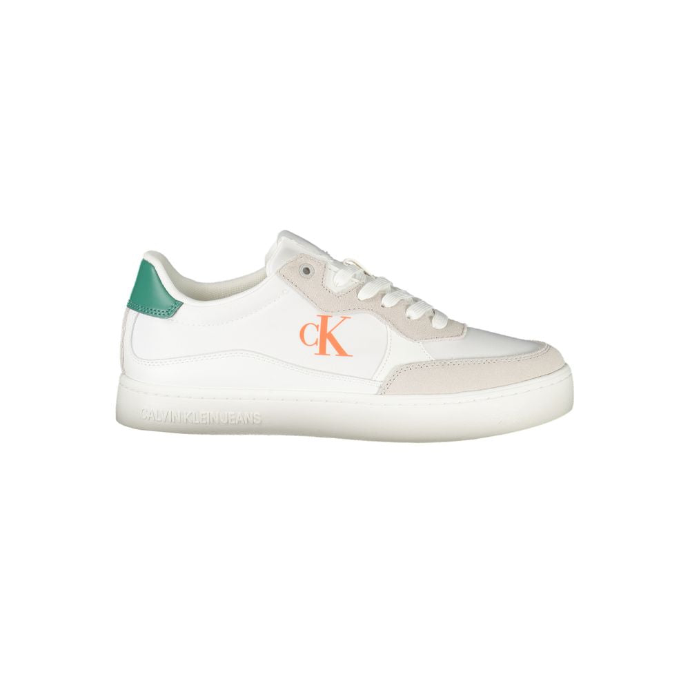 Calvin Klein Calvin Klein White Leather Men Sneaker (Shoe Size Men: EU40/US7, nan: nan, nan: nan)