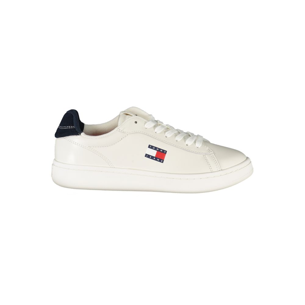 Tommy Hilfiger Tommy Hilfiger White Leather Women Sneaker (Shoe Size Women: EU36/US6, nan: nan, nan: nan)