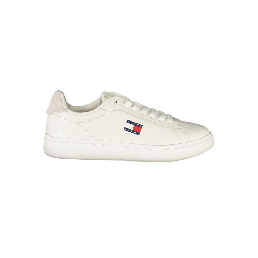 Tommy Hilfiger Tommy Hilfiger White Leather Women Sneaker (Shoe Size Women: EU36/US6, nan: nan, nan: nan)