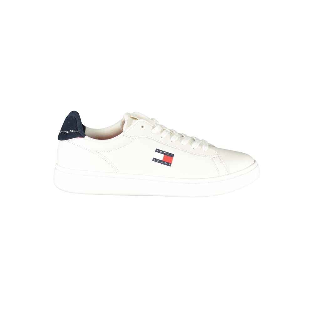 Tommy Hilfiger Tommy Hilfiger White Leather Men Sneaker (Shoe Size Men: EU40/US7, nan: nan, nan: nan)