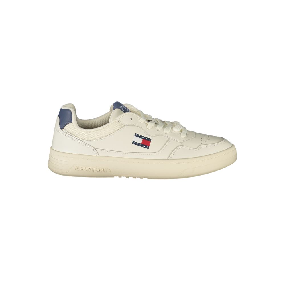 Tommy Hilfiger Tommy Hilfiger White Leather Men Sneaker (Shoe Size Men: EU40/US7, nan: nan, nan: nan)