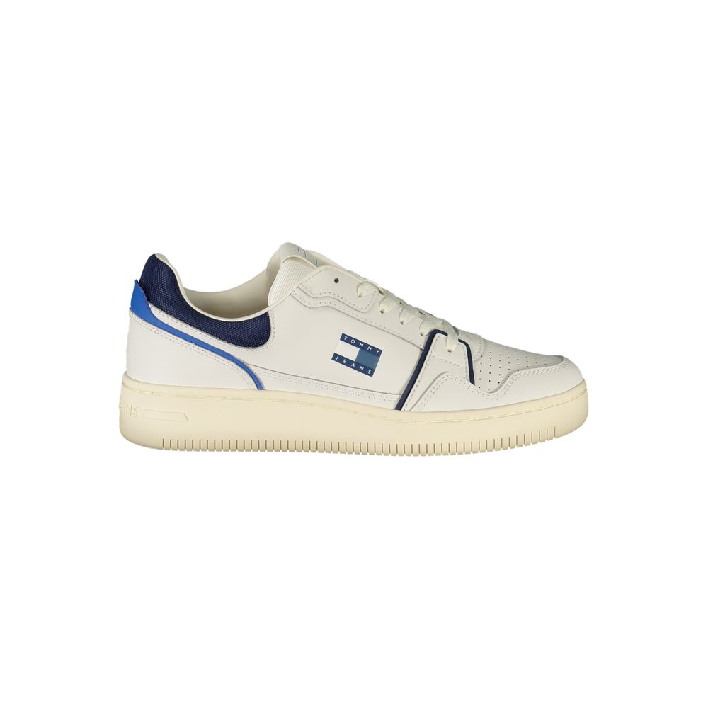 Tommy Hilfiger Tommy Hilfiger White Leather Men Sneaker (Shoe Size Men: EU40/US7, nan: nan, nan: nan)