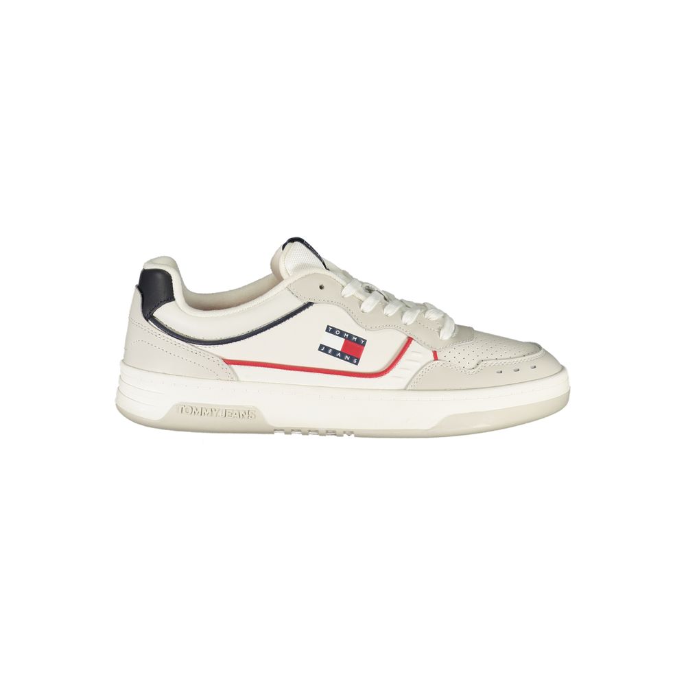 Tommy Hilfiger Tommy Hilfiger White Leather Men Sneaker (Shoe Size Men: EU40/US7, nan: nan, nan: nan)