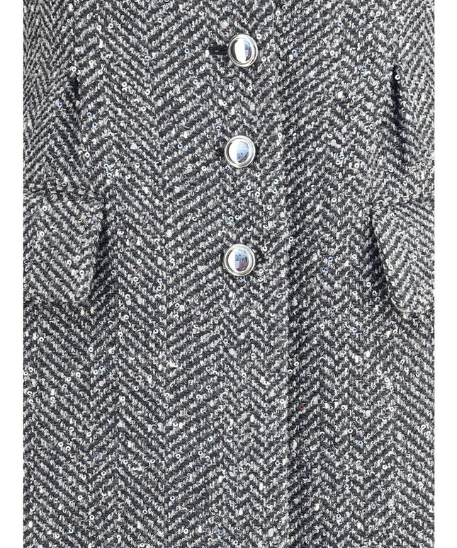 Alessandra Rich Tweed long Coat