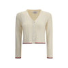 Thom Browne Ladder Full Needle Rib Stitch V Neck Car