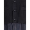 Sacai Cardigan with denim panel