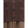 Sacai Cardigan with denim panel