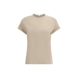 Brunello Cucinelli Beige Elastane T-Shirt