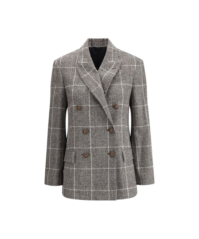 Brunello Cucinelli Alpaca and wool Prince de Galles Blazer
