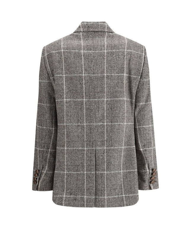 Brunello Cucinelli Alpaca and wool Prince de Galles Blazer