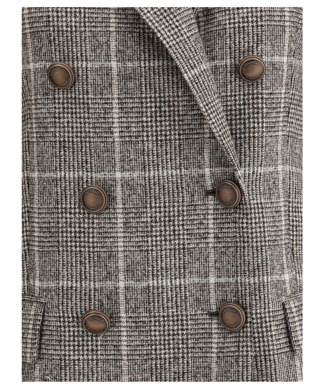 Brunello Cucinelli Alpaca and wool Prince de Galles Blazer