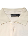 Dolce & Gabbana Ivory Cotton Terry Logo Pocket Polo T-shirt