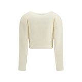 Alessandra Rich Mohair Cardigan with embroidery
