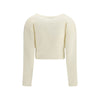 Alessandra Rich Mohair Cardigan with embroidery