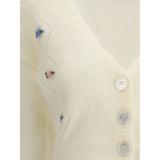 Alessandra Rich Mohair Cardigan with embroidery