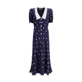 Alessandra Rich Blue Silk Casual Dress