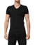 Dolce & Gabbana Black Cotton Tattered Logo V-Neck Men T-shirt