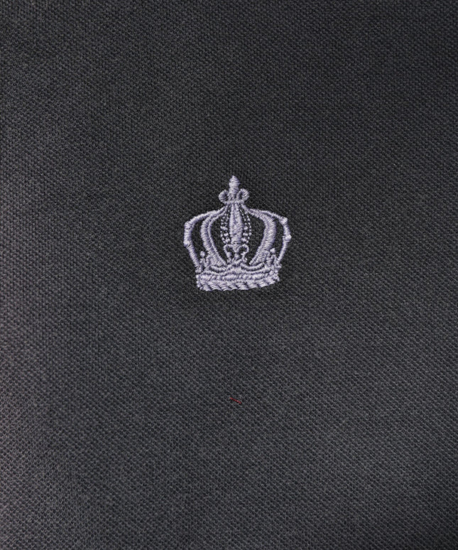 Dolce & Gabbana Gray Cotton Crown Collared Men Polo T-shirt
