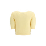 Alessandra Rich Yellow Mohair Sweatshirt