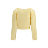 Alessandra Rich Mohair Cardigan with embroidery