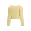 Alessandra Rich Mohair Cardigan with embroidery