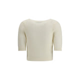 Alessandra Rich White Mohair Sweatshirt