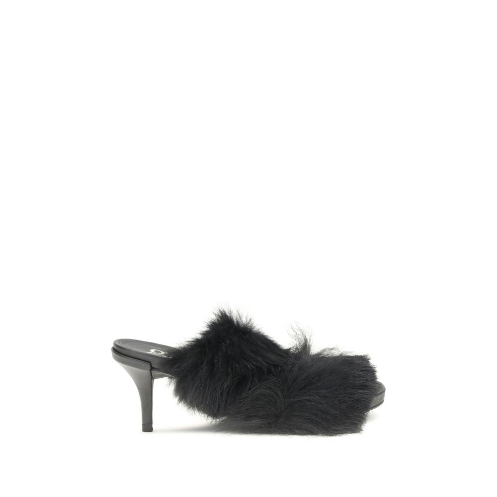 Pedro García Pedro García Fur-trimmed mules Sandals (Shoe Size Women: EU36/US6, nan: nan, nan: nan)