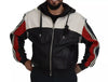 Dolce & Gabbana Black Leather Hooded Blouson Jacket