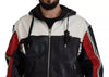 Dolce & Gabbana Black Leather Hooded Blouson Jacket