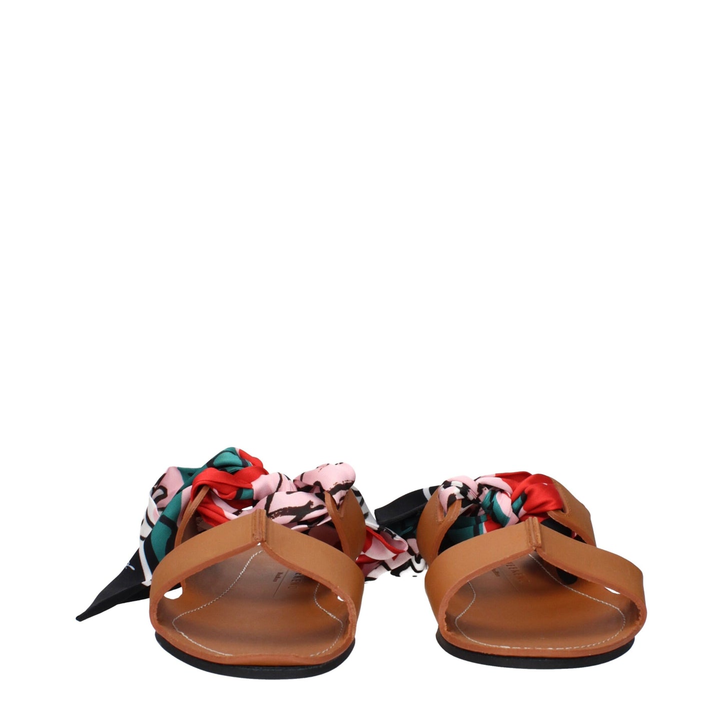 Max Mara Brown Leather Flat Sandals
