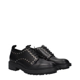 Max Mara Black Leather Oxfords And Derbies