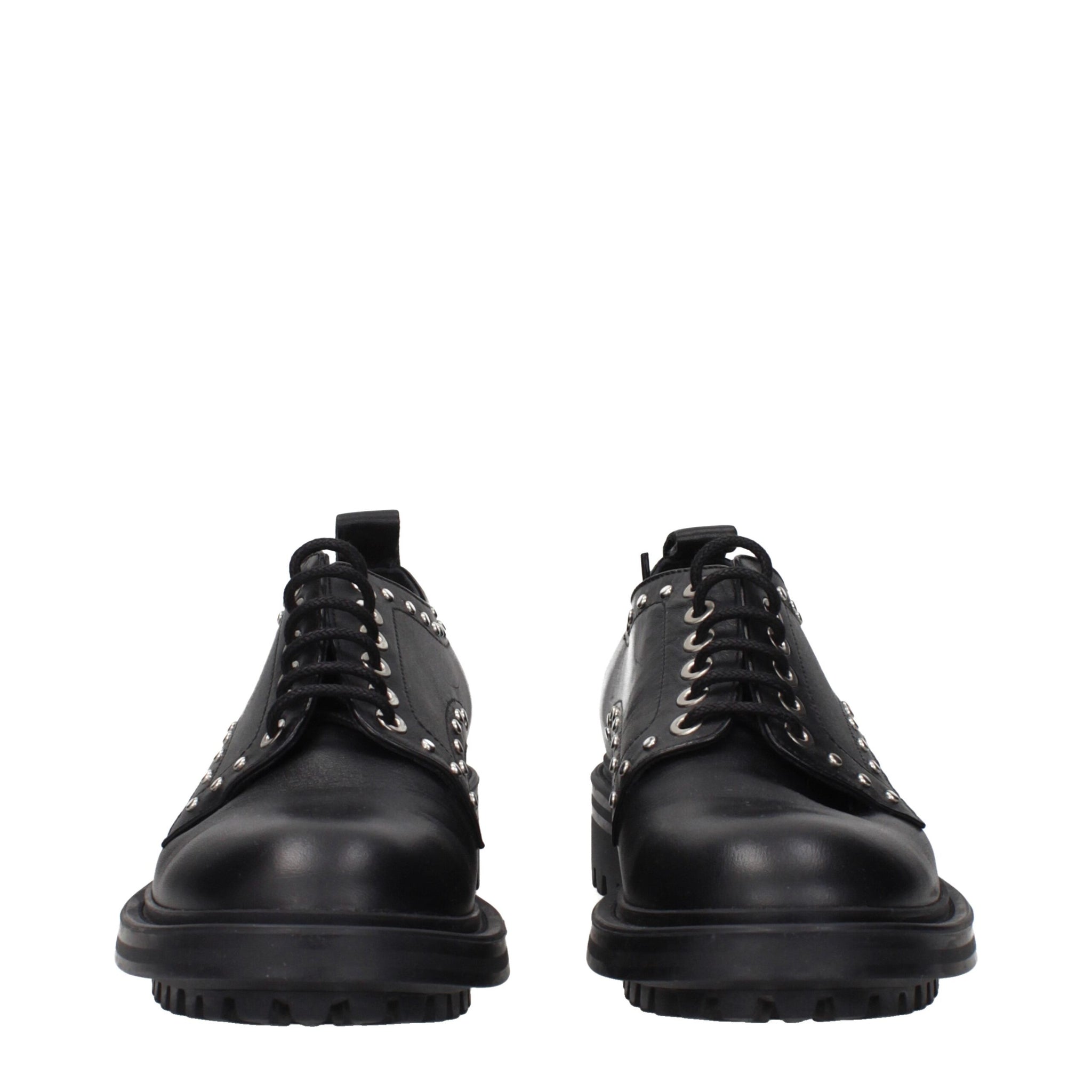 Max Mara Black Leather Oxfords And Derbies