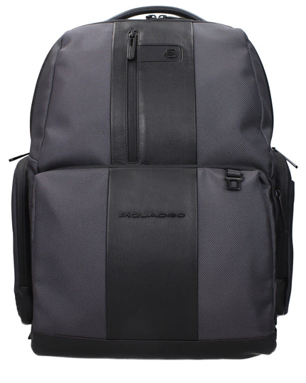 Piquadro Gray Nylon Backpacks