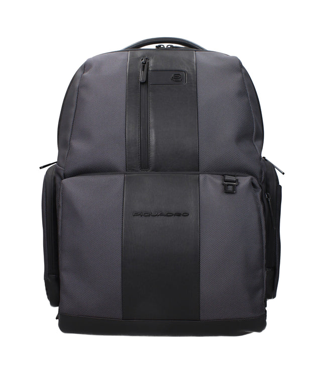Piquadro Gray Nylon Backpacks