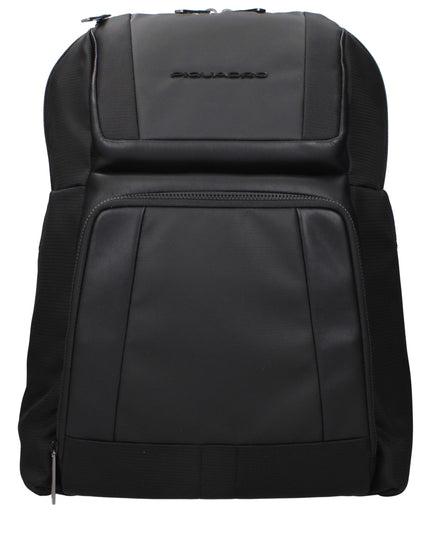 Piquadro Black Nylon Backpacks