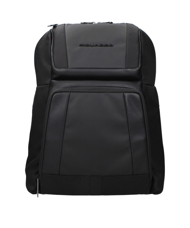 Piquadro Black Nylon Backpacks