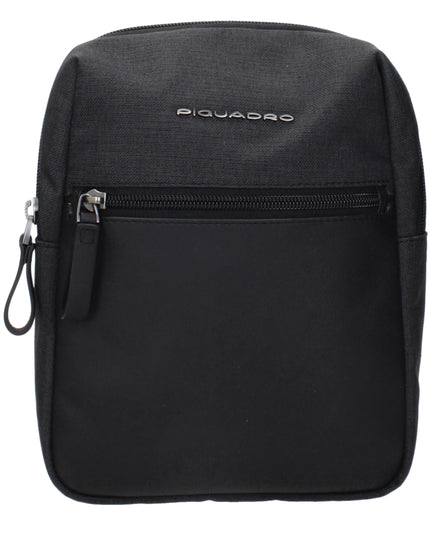 Piquadro Black Fabric Crossbody Bags