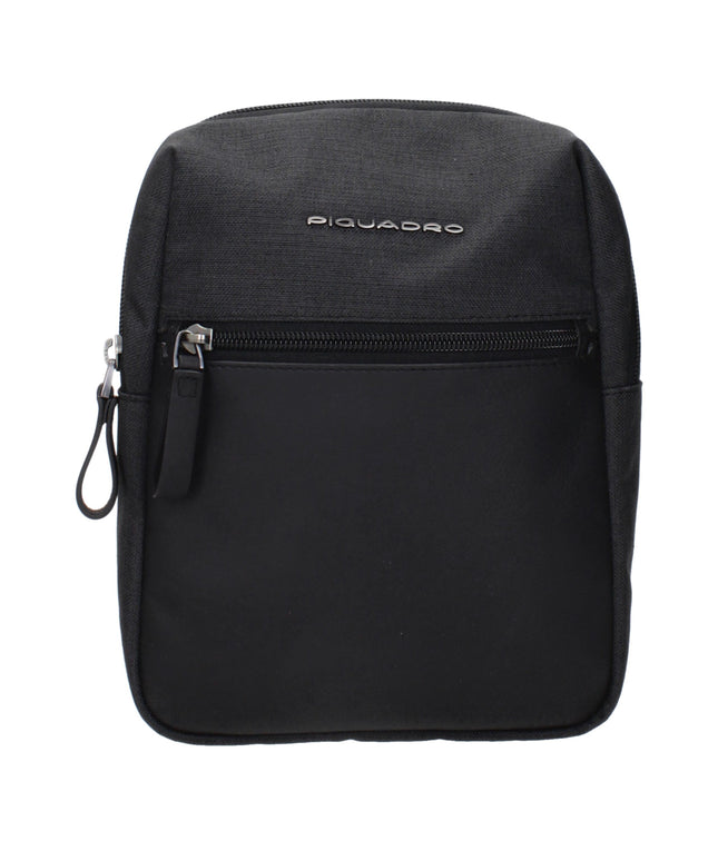 Piquadro Black Fabric Crossbody Bags