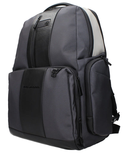 Piquadro Gray Nylon Backpacks