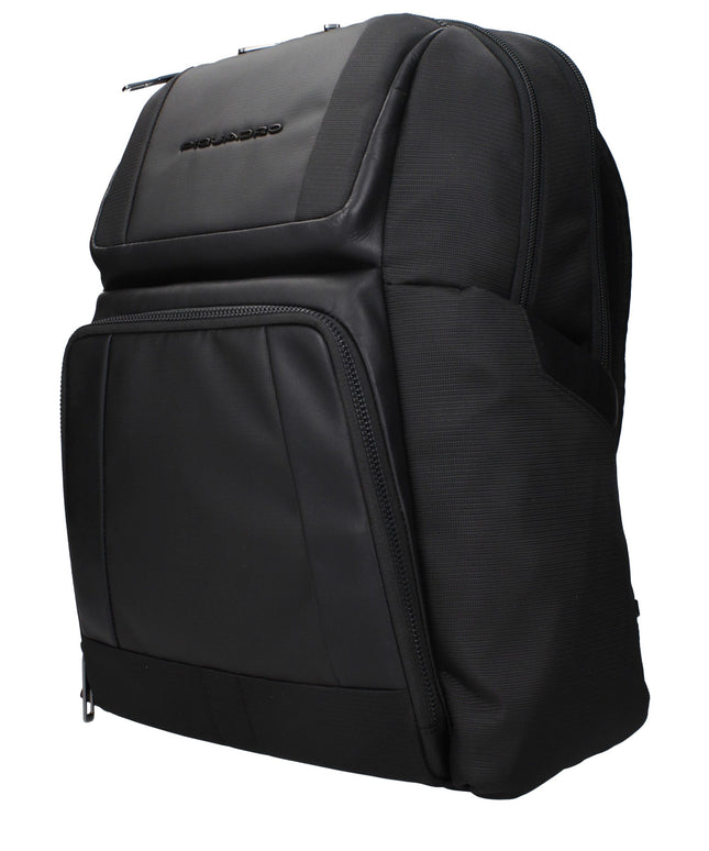 Piquadro Black Nylon Backpacks