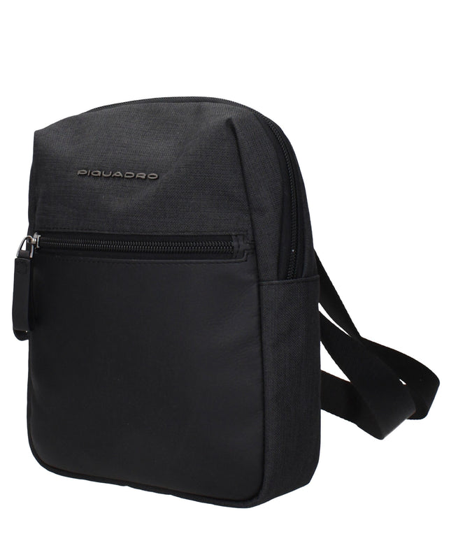 Piquadro Black Fabric Crossbody Bags
