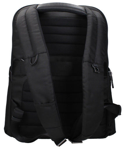 Piquadro Black Nylon Backpacks