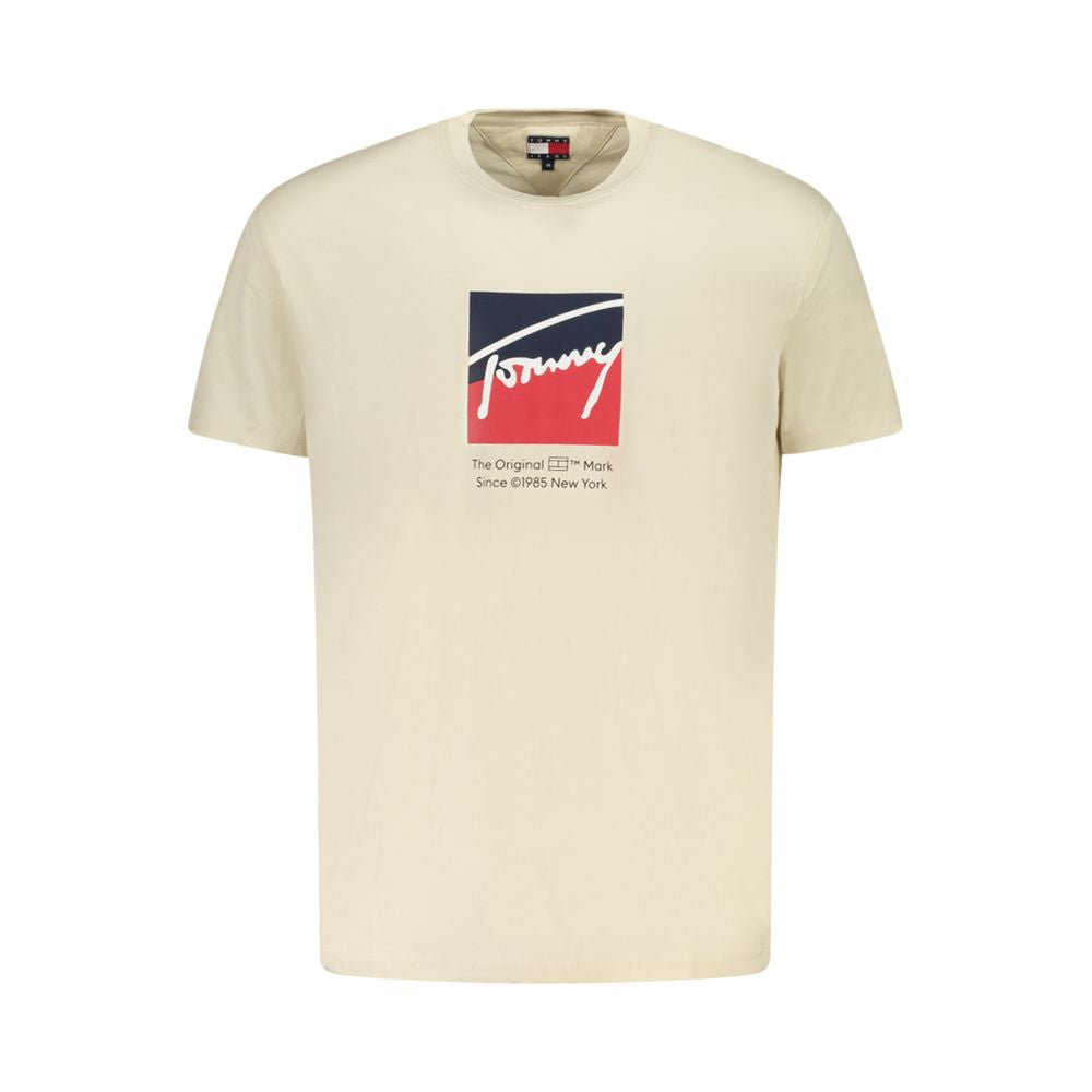 Tommy Hilfiger Tommy Hilfiger Beige Cotton Men T-Shirt (Italian Size MEN: S, nan: nan, nan: nan)