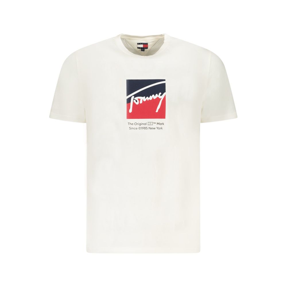 Tommy Hilfiger Tommy Hilfiger White Cotton Men T-Shirt (Italian Size MEN: S, nan: nan, nan: nan)