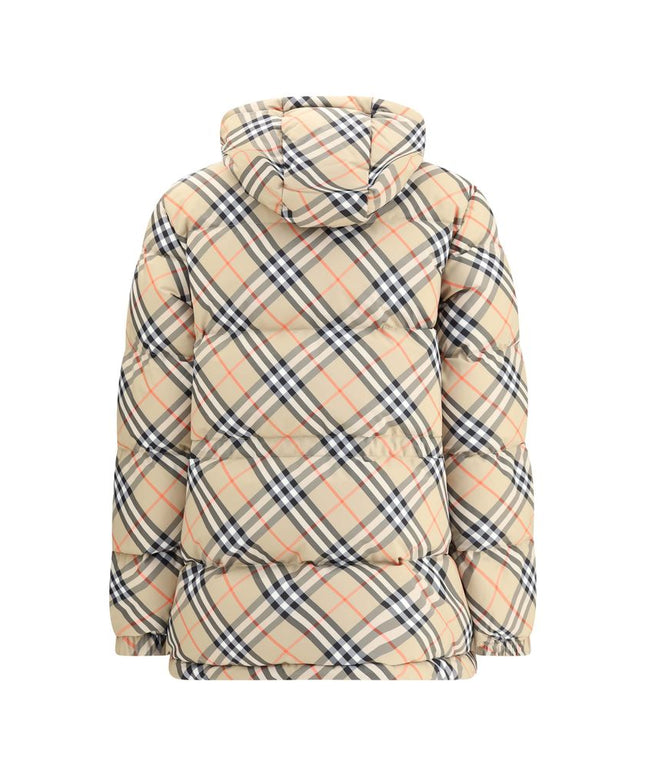 Burberry Hooded Check Down Jacket